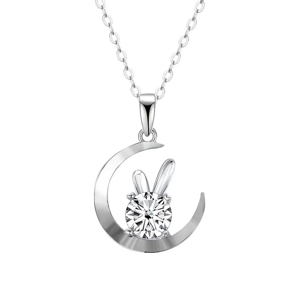 🔥CERTIFIED 1 CT DIAMOND PENNANT NECKLACE LAB CREATED MOISSANITE DIAMOND